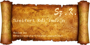 Szeifert Kálmán névjegykártya