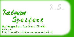 kalman szeifert business card