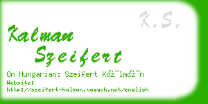 kalman szeifert business card